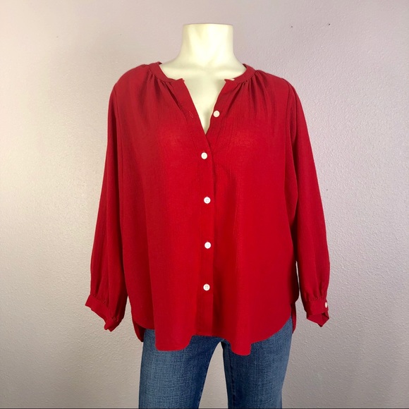 Madewell Tops - Madewell Cotton Poet’s Blouse